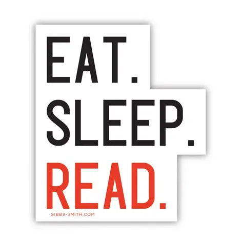 'Eat. Sleep. Read.' Sticker