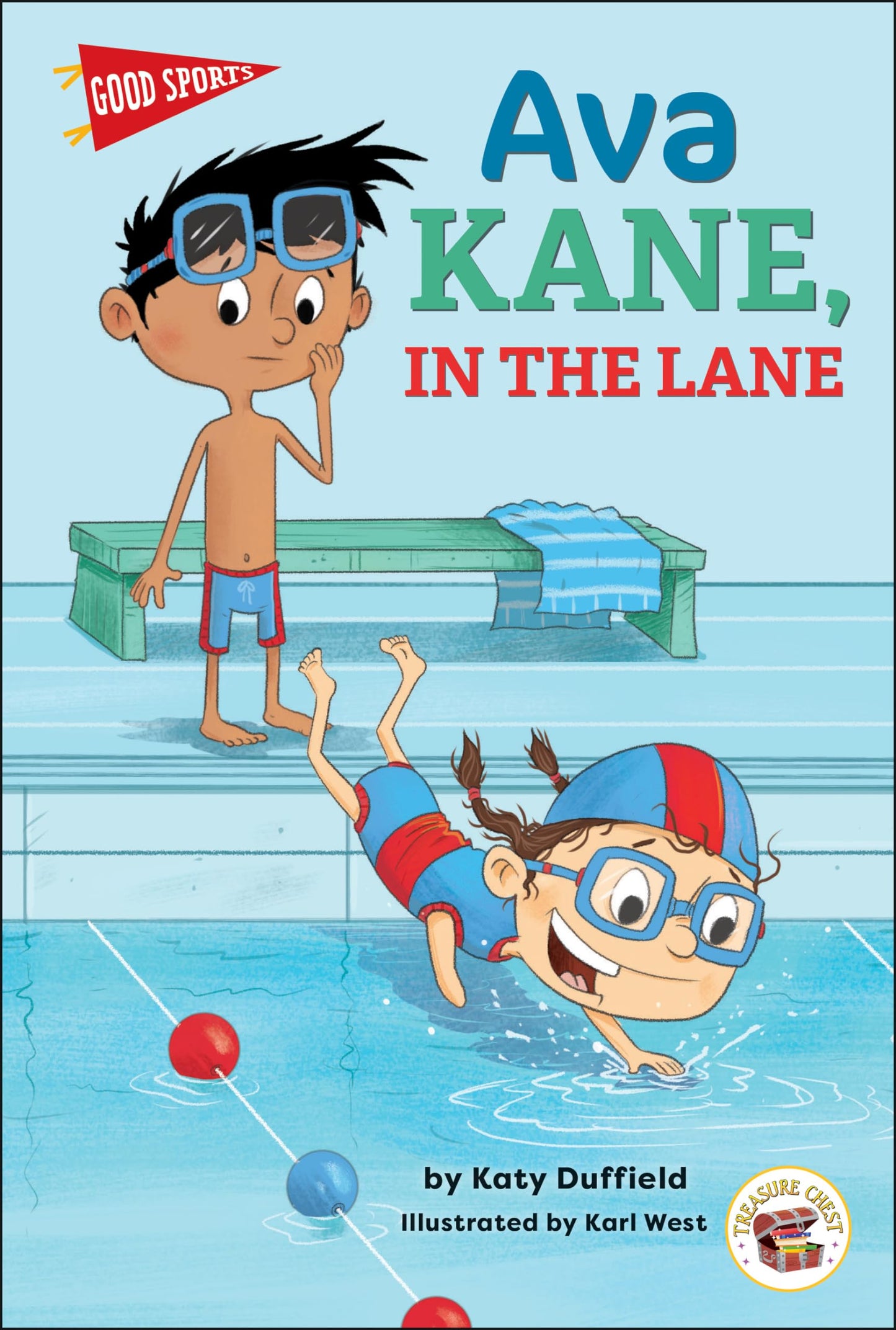 Rourke Educational Media Good Sports: Ava Kane, In the Lane―Children's Book About Swimming, Friendship, and Good Sportsmanship, Grades K-3 Leveled Readers (32 pgs) Chapter Book