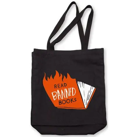 Banned Books Tote Bag (Flames)