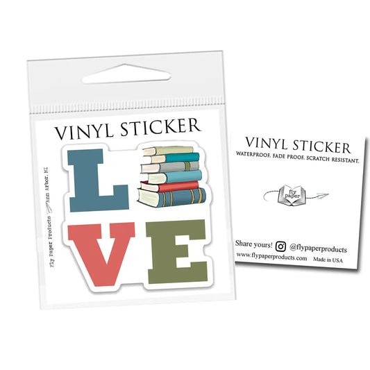 Love Books Vinyl Sticker